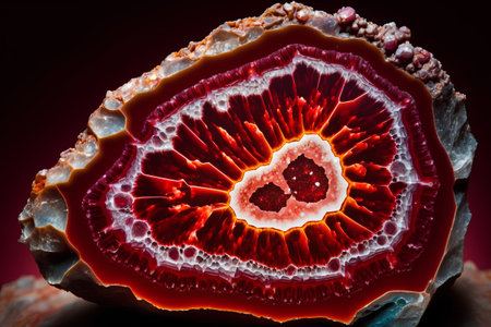 Macro shooting of natural mineral rock specimen - Agate chalcedony.の素材