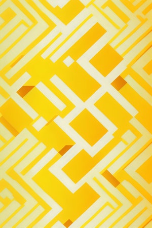 abstract yellow background with lines and stripes. 3d render illustrationの素材