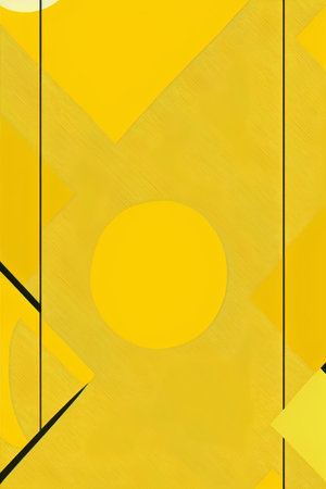 Abstract background with geometric pattern in yellow and black colors. Vector illustration.の素材