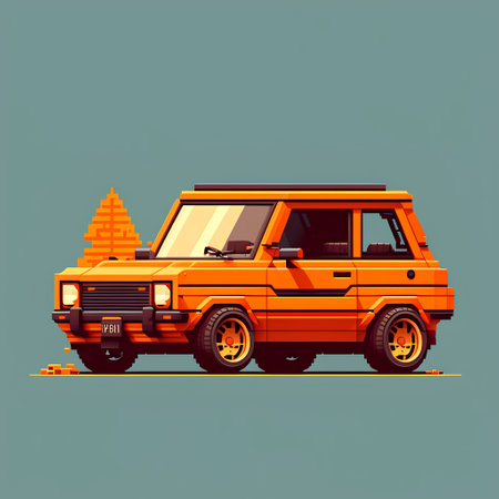 Off-road vehicle. 4x4 vehicle. Vector illustration.の素材