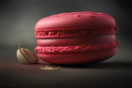 Macaroon on dark background with copy space, close-upの素材
