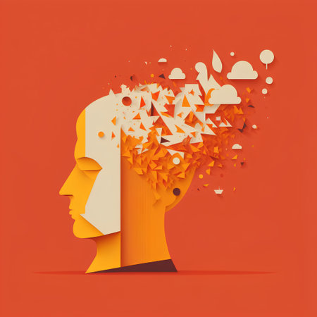 Abstract paper cut human head. Vector Illustration. Eps 10.の素材