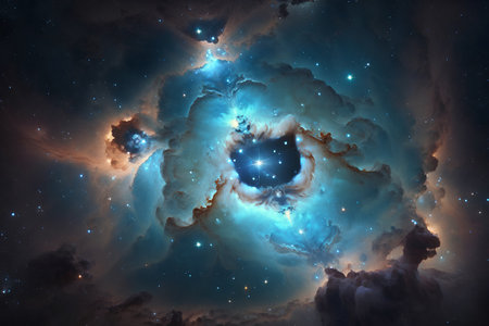 Nebula and galaxies in space. Elements of this image furnished by NASAの素材