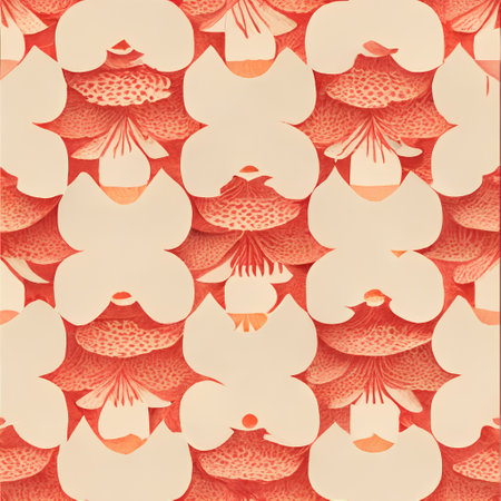 Seamless pattern with orchids. Hand-drawn illustration.の素材