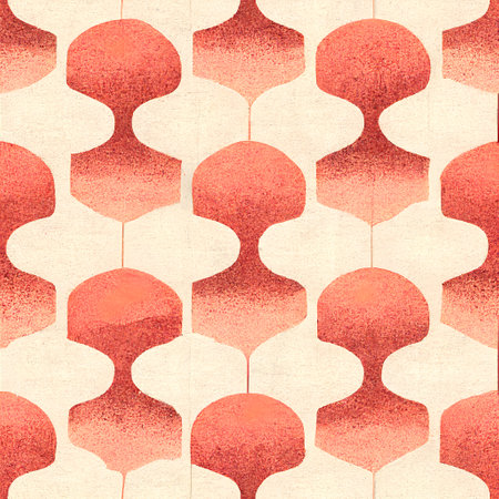 Seamless pattern with watercolor geometric shapes. Hand-drawn illustration.の素材