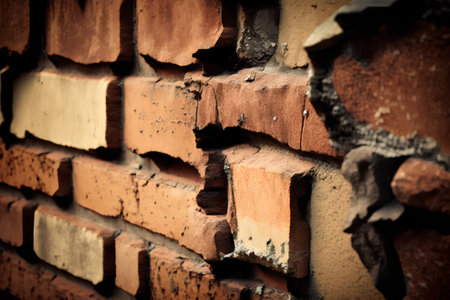 Old brick wall texture. Abstract background for design. Toned.の素材