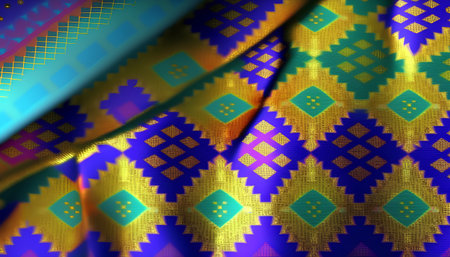 Fabric silk texture,  tissue, textile, cloth,  material, woven. Photos shot in studio. cloth, typically produced by weaving or knitting textile fibers.の素材
