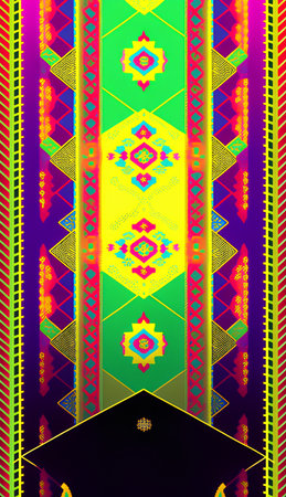 Colorful Ethnic pattern background for web design or print and wallpaper.の素材