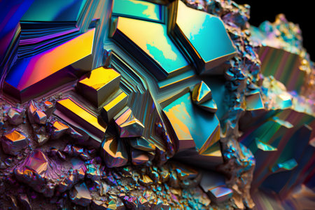 3d illustration of abstract geometric composition,digital art works. Computer generated graphics.の素材