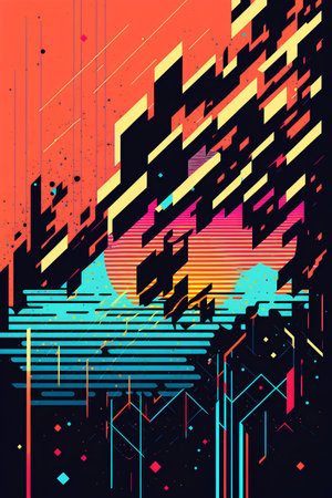 Abstract geometric background with dynamic elements. Vector illustration. Eps 10.の素材