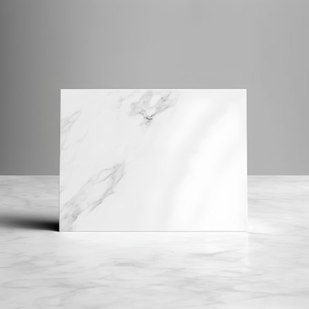 Blank white business card mockuple table, 3d renderの素材