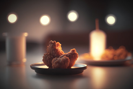 Burning candles in a dark room. Selective focus. Toned.の素材