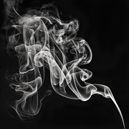 Abstract smoke on a black background. Design element for graphics artworks.の素材
