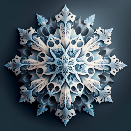 Snowflake on a blue background. Vector illustration. Eps 10.の素材