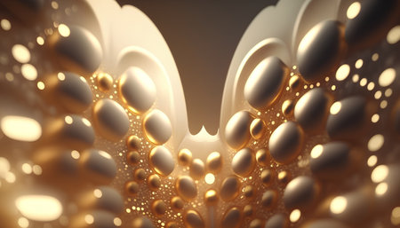 3d illustration of abstract geometric composition,digital art works.  3d rendering.の素材