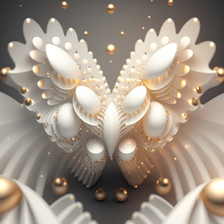 3d illustration of abstract geometric composition,digital artwork for creative graphic designの素材