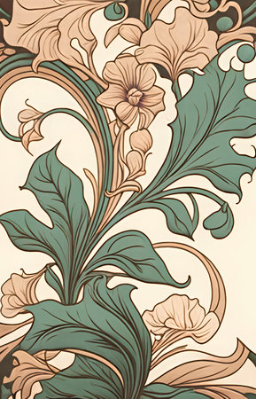 Vintage floral background. Hand drawn vector illustration for your design.の素材