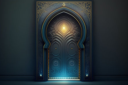 Ramadan Kareem background with arabic calligraphy designの素材
