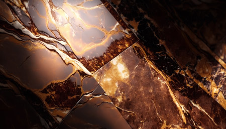 golden marble texture background with some smooth lines in it (3d render)の素材