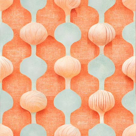 Seamless pattern with decorative elements. Hand-drawn illustration.の素材