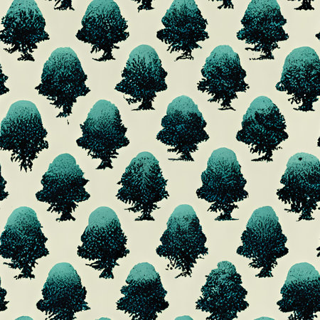 Seamless pattern with silhouettes of trees. Vector illustration.の素材