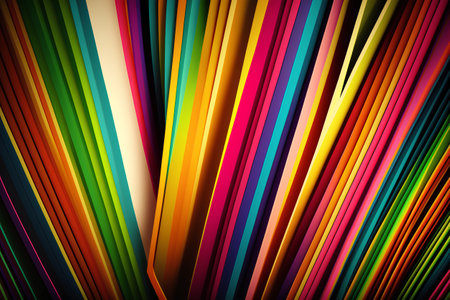 abstract background with multicolored stripes. 3d render illustrationの素材