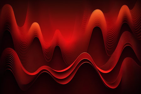 Abstract red wavy background. Vector eps10 illustration. Eps 10の素材