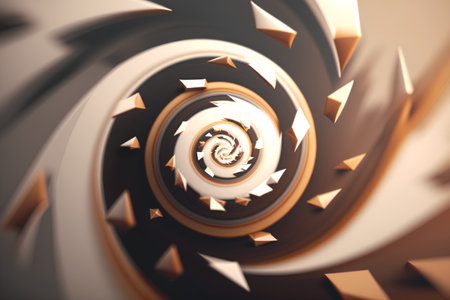 Abstract spiral background. 3d rendering,  3d illustration.の素材