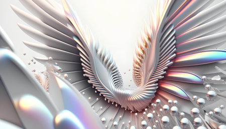 3d illustration of abstract geometric composition,digital art works. Computer generated graphics.の素材