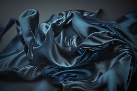 Smooth elegant blue silk or satin luxury cloth texture can use as abstract background. Luxurious background designの素材