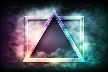 Abstract background with triangle and space for your text, 3D illustrationの素材