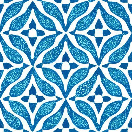 Seamless pattern based on traditional folk art ornaments.の素材