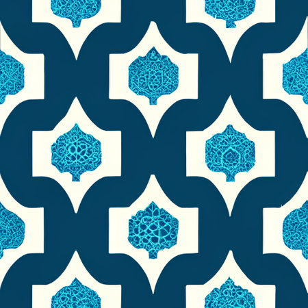 Seamless pattern with arabic ornament. Vector illustration.の素材