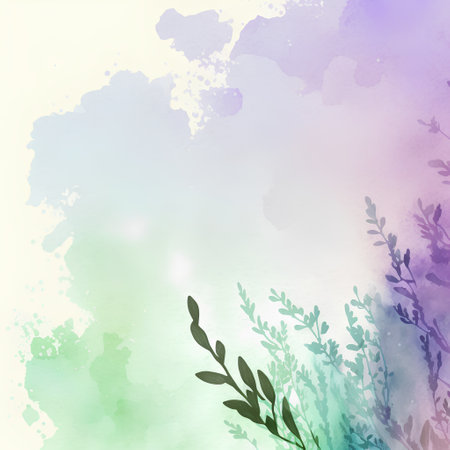 Watercolor floral background. Hand drawn watercolor texture. Vector illustration.の素材