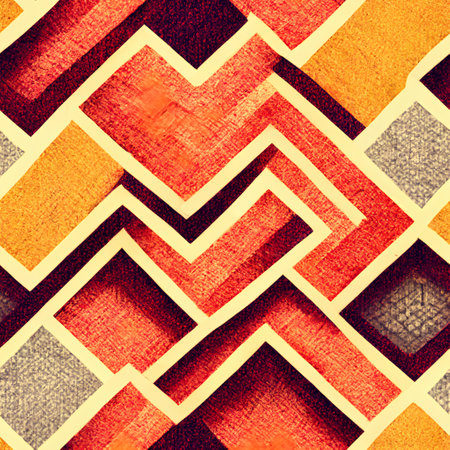 abstract background with geometric pattern in orange, yellow and brown colorsの素材