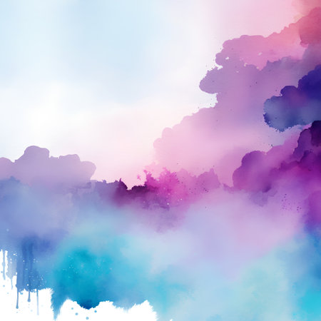 Abstract watercolor background. Digital art painting. Colorful design.の素材