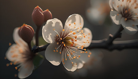 cherry blossom on a tree in spring, beautiful photo digital pictureの素材
