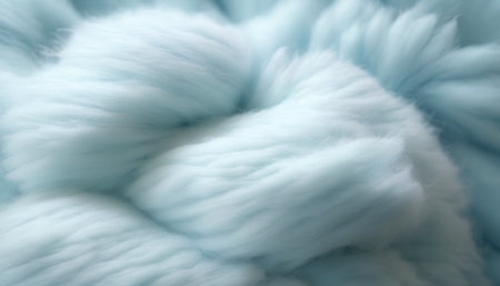 close up of blue knitted wool texture background. soft focus.の素材