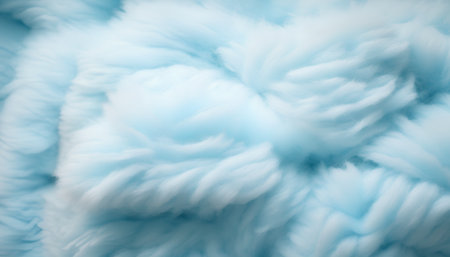 Close up of blue knitted wool texture background. Soft focus.の素材