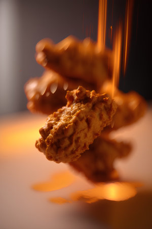 Cookies on fire. Shallow depth of field. Selective focus.の素材