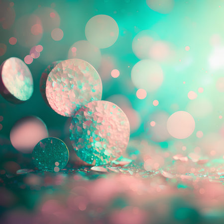 Abstract bokeh background. Glittering lights bokeh background.の素材