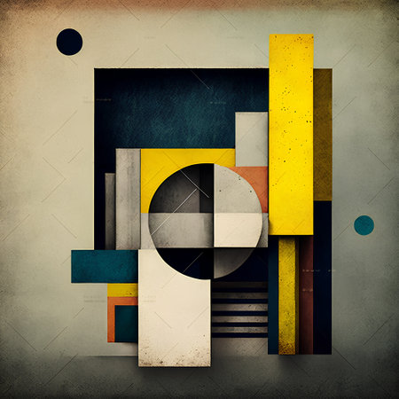 abstract geometric design on textured background, vintage grunge backgroundの素材