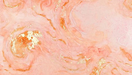 Marble abstract acrylic background. Marbling artwork texture. Agate ripple pattern. Gold powder.の素材
