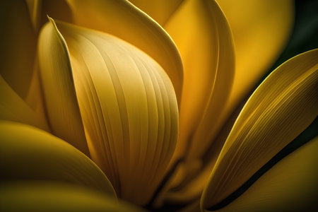 close-up of yellow flower petals, abstract background, macroの素材