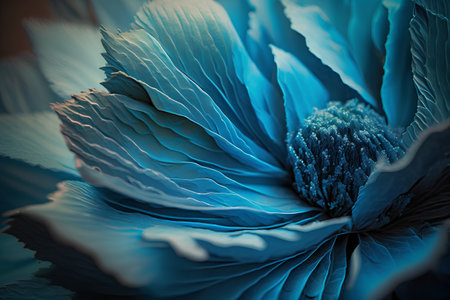 Close up of a blue flower. Abstract background. Toned.の素材