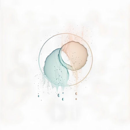 Abstract watercolor background with paint splashes on white paper, vector illustrationの素材