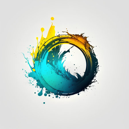 abstract watercolor splash with place for your text, vector illustrationの素材