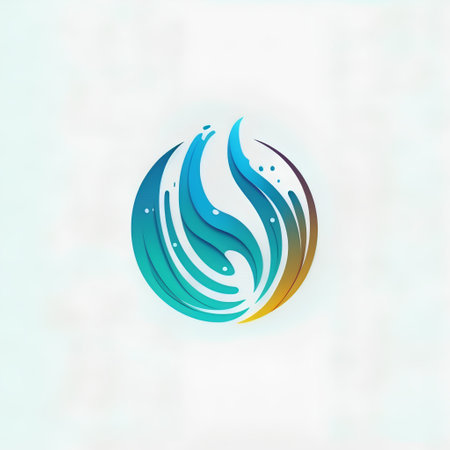 Abstract water wave icon. Vector illustration. Can be used for advertisingeting or web design.の素材