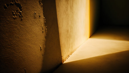 abstract light and shadow on the wall of the room for backgroundの素材