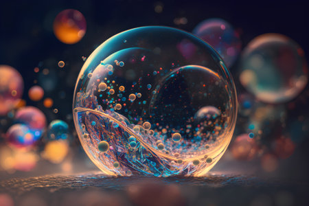 3D illustration of abstract fractal for creative design, art and entertainmentの素材